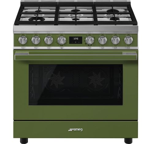 Portofino Fornuis CPF9GMOG1 90x60cm Groen  Smeg