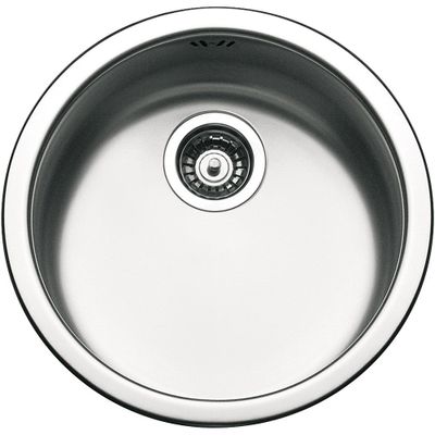 Spoelbak rond standaard opbouw of onderbouw - 43 cm diameter - inox Smeg