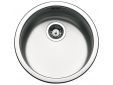 Spoelbak rond standaard opbouw of onderbouw - 43 cm diameter - inox