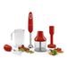 Smeg Handblender met verschillende accesoires Tritan Renew rood