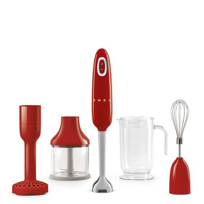 Handblender met verschillende accesoires Tritan Renew rood  Smeg