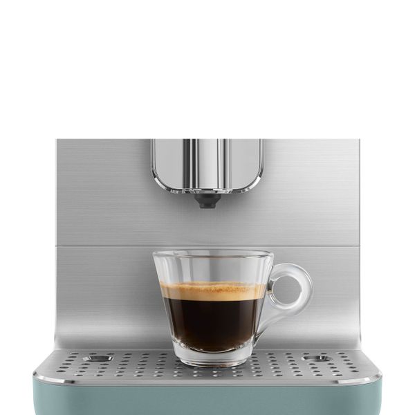 Smeg BCC13 Bean to cup Volautomatische koffiemachine automatisch melksysteem mat emerald green met inox