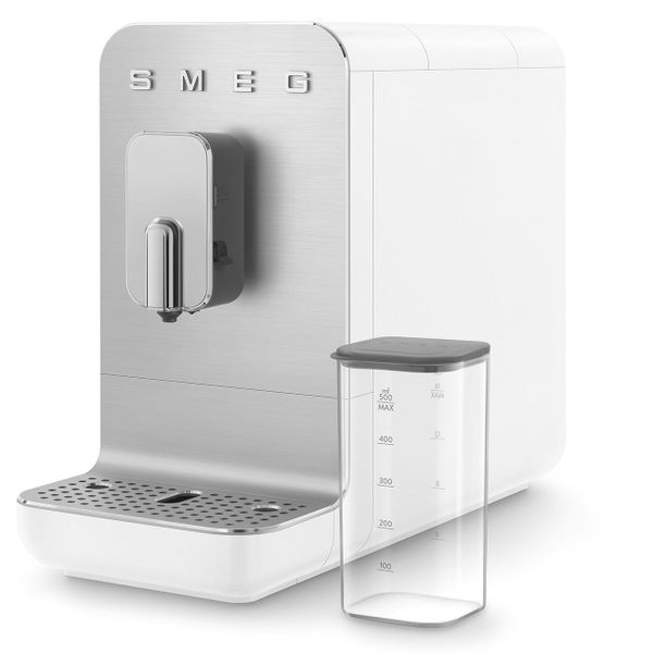 Smeg BCC13 Bean to cup Volautomatische koffiemachine automatisch melksysteem mat wit met inox