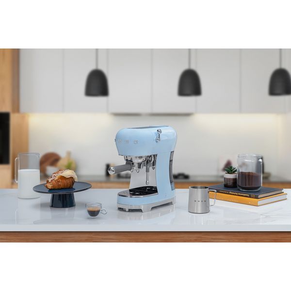 ECF02 Espresso koffiemachine - pastelblauw 