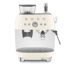 Espresso koffiemachine met geïntegreerde molen - crème Smeg