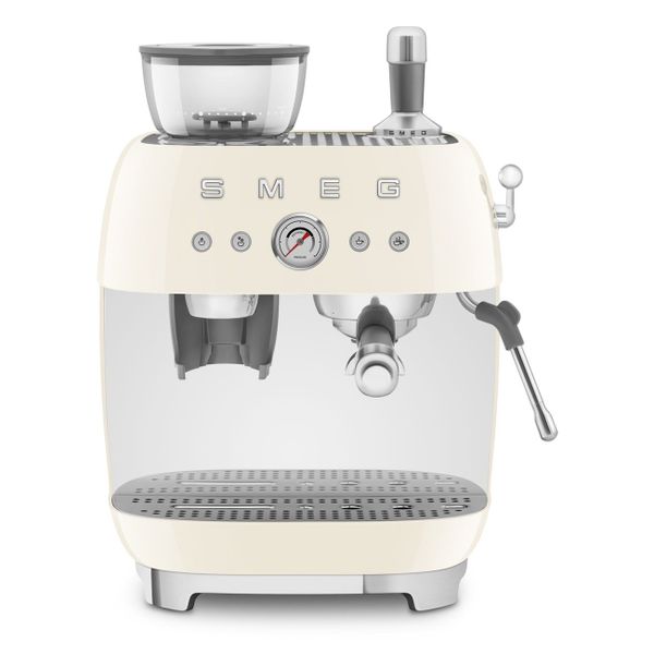 Smeg Espresso koffiemachine met geïntegreerde molen - crème