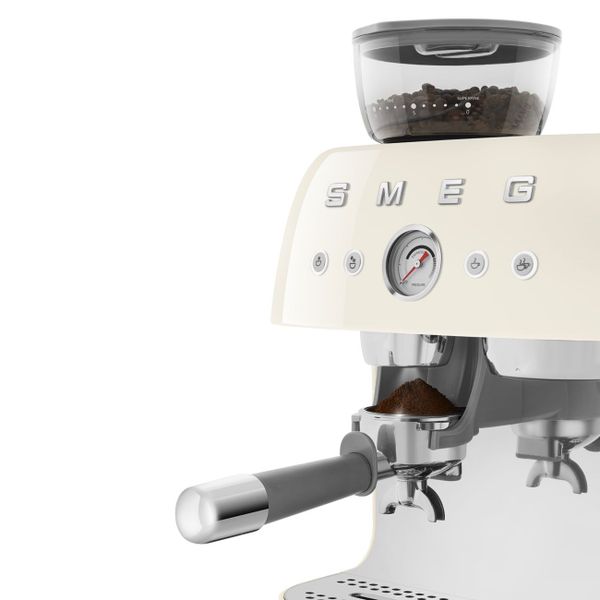 Smeg Espresso koffiemachine met geïntegreerde molen - crème