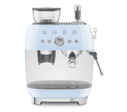 Espresso koffiemachine met geïntegreerde molen - pastelblauw Smeg