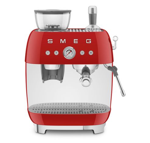 Espresso koffiemachine met geïntegreerde molen - rood  Smeg