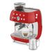 Smeg Espresso koffiemachine met geïntegreerde molen - rood