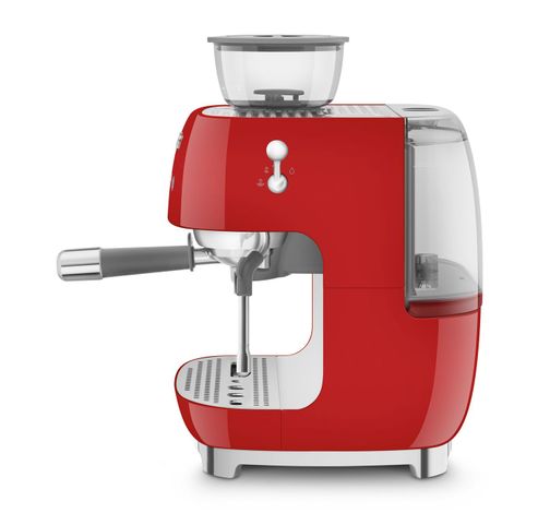 Espresso koffiemachine met geïntegreerde molen - rood  Smeg