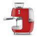 Smeg Espresso koffiemachine met geïntegreerde molen - rood