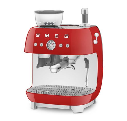 Espresso koffiemachine met geïntegreerde molen - rood  Smeg