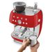 Smeg Espresso koffiemachine met geïntegreerde molen - rood