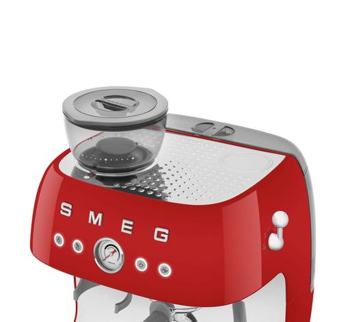 Espresso koffiemachine met geïntegreerde molen - rood  Smeg