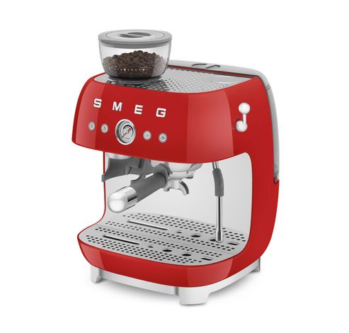 Espresso koffiemachine met geïntegreerde molen - rood  Smeg