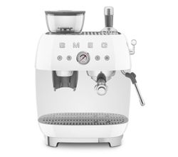 Espresso koffiemachine met geïntegreerde molen - wit Smeg