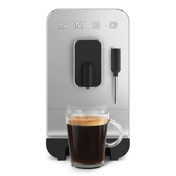 Smeg Bean to cup Volautomatische koffiemachine stoomfunctie - mat zwart met inox