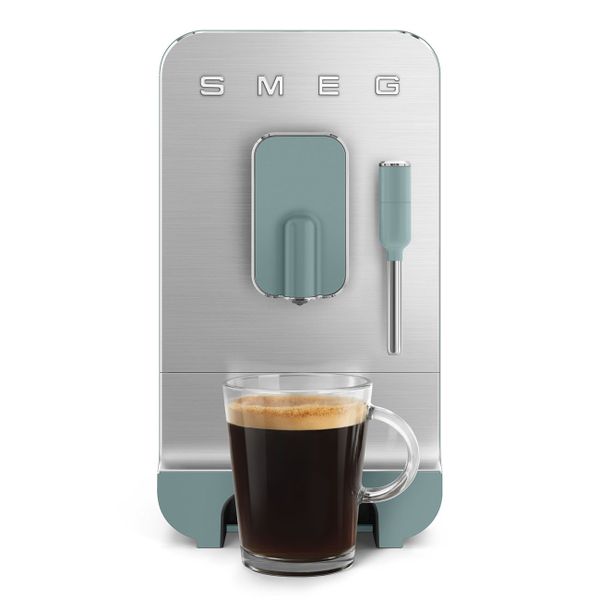 Bean to cup Volautomatische koffiemachine stoomfunctie - emerald green met inox 