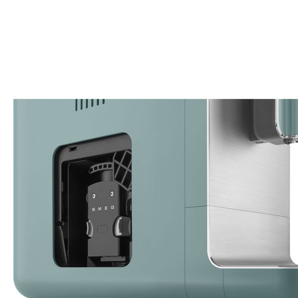 Bean to cup Volautomatische koffiemachine stoomfunctie - emerald green met inox 