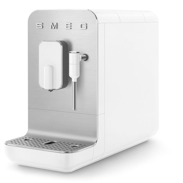 Bean to cup Volautomatische koffiemachine stoomfunctie - mat wit met inox 