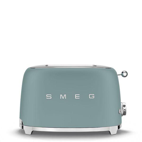 Smeg Broodrooster - 2 sleuven 2 sneden - emerald green