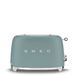 Smeg Broodrooster - 2 sleuven 2 sneden - emerald green