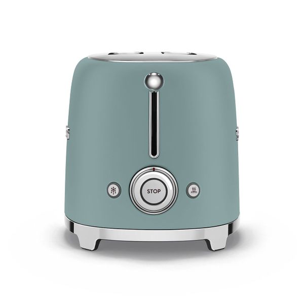 Smeg Broodrooster - 2 sleuven 2 sneden - emerald green