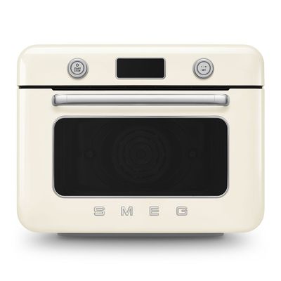 Vrijstaande combi stoomoven - 30L - 3 kookniveau's - 30 voorgeprogrameerde recepten - Crème Smeg