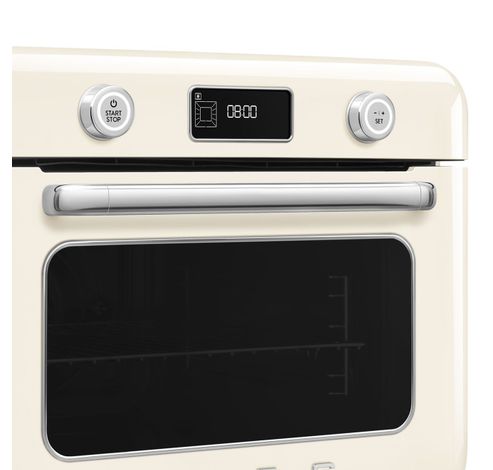 Vrijstaande combi stoomoven - 30L - 3 kookniveau's - 30 voorgeprogrameerde recepten - Crème  Smeg