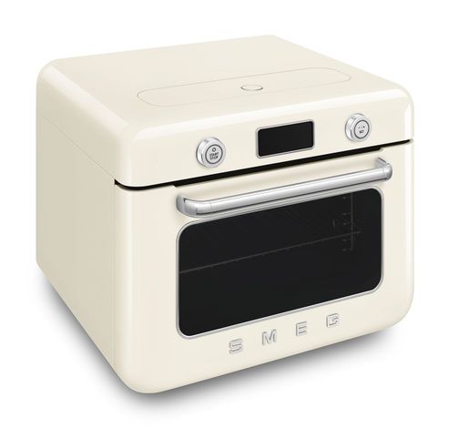 Four combi vapeur pose libre - 30L - 3 niveaux de cuisson - 30 recettes préprogrammées - Crème  Smeg