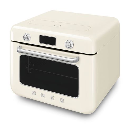 Four combi vapeur pose libre - 30L - 3 niveaux de cuisson - 30 recettes préprogrammées - Crème  Smeg