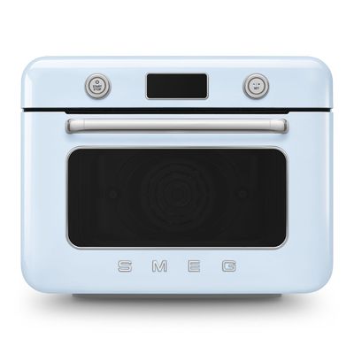 Four combi vapeur pose libre - 30L - 3 niveaux de cuisson - 30 recettes préprogrammées - Bleu pastel Smeg