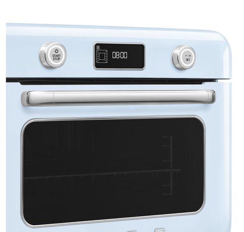 Vrijstaande combi stoomoven - 30L - 3 kookniveau's - 30 voorgeprogrameerde recepten - Pastelblauw  Smeg