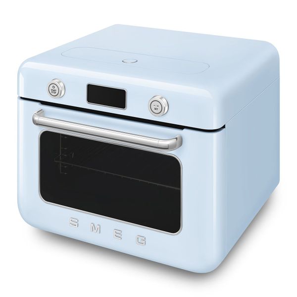 Vrijstaande combi stoomoven - 30L - 3 kookniveau's - 30 voorgeprogrameerde recepten - Pastelblauw 