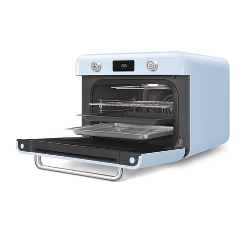 Vrijstaande combi stoomoven - 30L - 3 kookniveau's - 30 voorgeprogrameerde recepten - Pastelblauw  Smeg