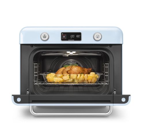 Vrijstaande combi stoomoven - 30L - 3 kookniveau's - 30 voorgeprogrameerde recepten - Pastelblauw  Smeg