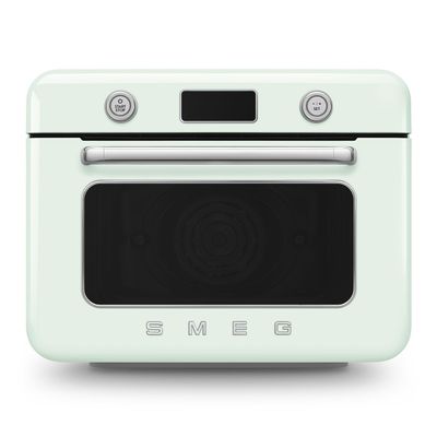 Vrijstaande combi stoomoven - 30L - 3 kookniveau's - 30 voorgeprogrameerde recepten - Pastelgroen Smeg