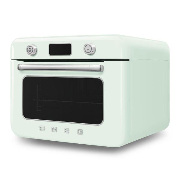 Smeg Vrijstaande combi stoomoven - 30L - 3 kookniveau's - 30 voorgeprogrameerde recepten - Pastelgroen