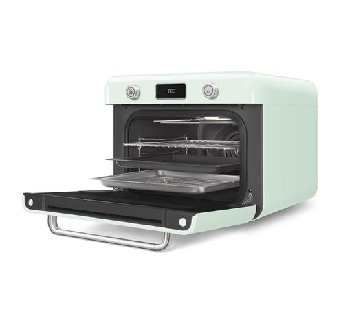 Vrijstaande combi stoomoven - 30L - 3 kookniveau's - 30 voorgeprogrameerde recepten - Pastelgroen  Smeg