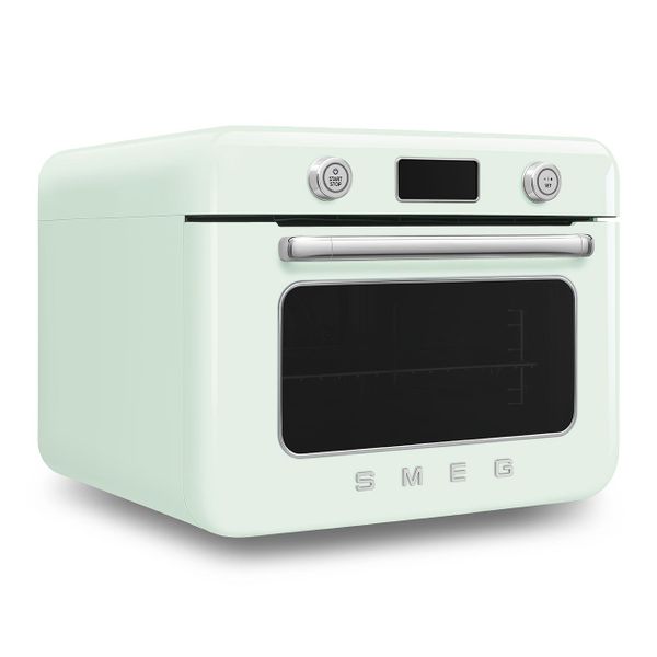 Smeg Vrijstaande combi stoomoven - 30L - 3 kookniveau's - 30 voorgeprogrameerde recepten - Pastelgroen