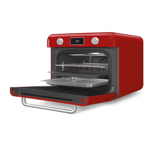 Vrijstaande combi stoomoven - 30L - 3 kookniveau's - 30 voorgeprogrameerde recepten - Rood  Smeg