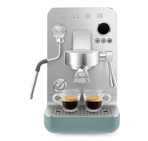 Mini machine à café Espresso - 1.7L - 15 Bar - Ecran LCD - Triple Thermoblock - Emerald green  Smeg