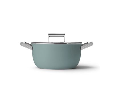 50's Style Aesthetic Sauteerpan met anti-aanbaklaag 24cm Emerald Green