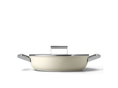 50's Style Aesthetic Sauteerpan met anti-aanbaklaag 28cm Crème
