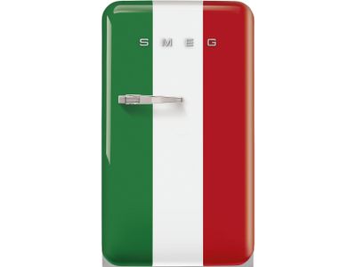 50's Style Koelkast Home Bar 130L scharnieren rechts Italiaanse vlag