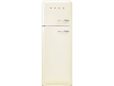 50's Style Koelkast/diepvriezer 222L+72L scharnieren Links Crème