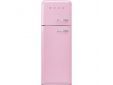 50's Style Koelkast/diepvriezer 222L+72L scharnieren Links Roze