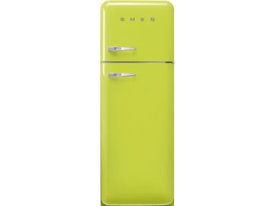 50's Style Koelkast/diepvriezer 222L+72L scharnieren Rechts Limoengroen