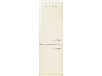 50's Style Koelkast/diepvriezer 234L+97L scharnieren links Zwart